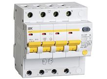 Дифференциальный автоматический выключатель АД14 4 полюса, 40А, Тип AC, х-ка C, 300мА | код. MAD10-4-040-C-300 | IEK 